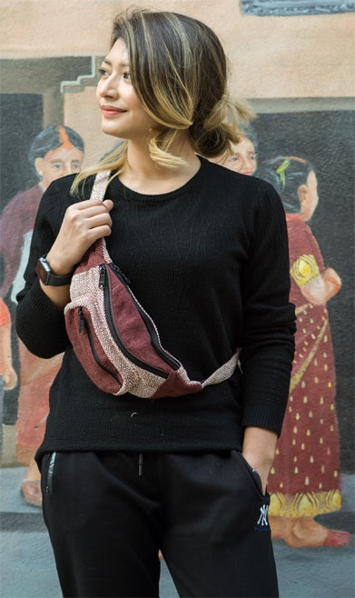 Earth Divas - Colorful Hemp 2 Pocket Fanny Pack