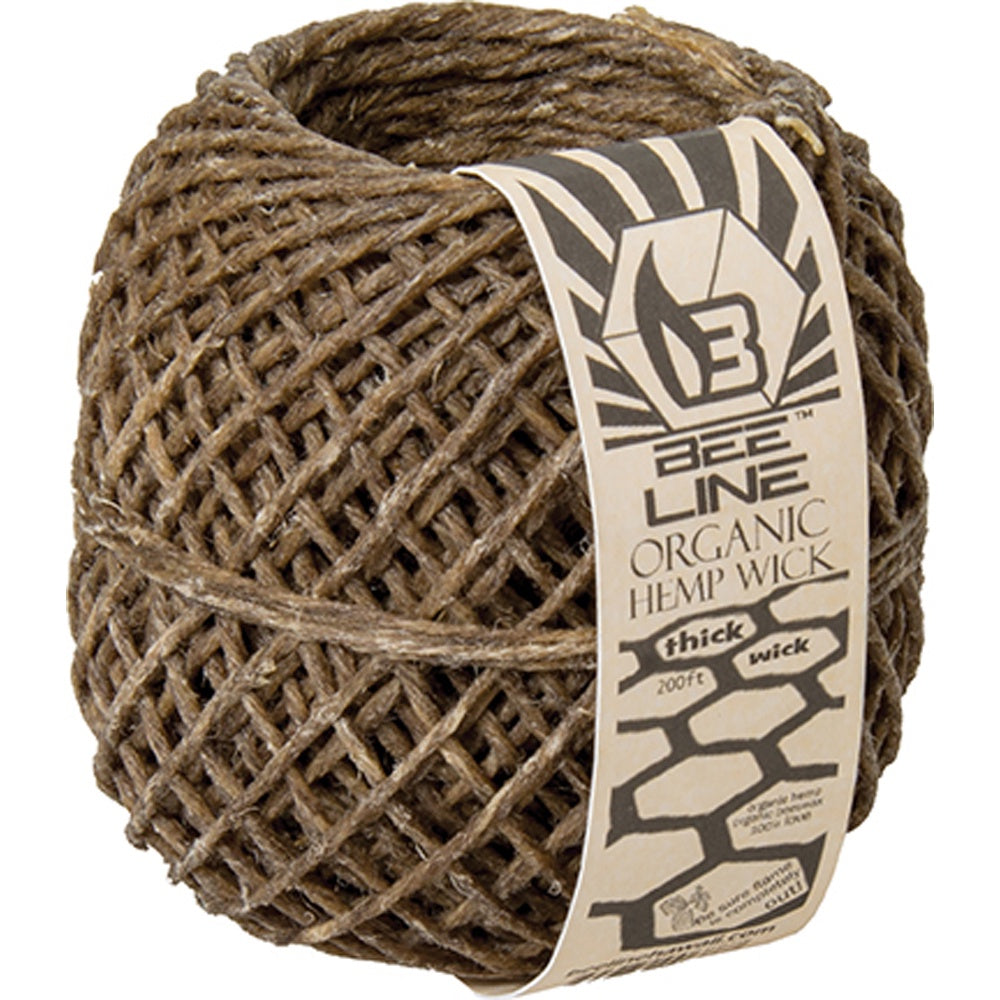 Beeline Hemp Wick- 200ft Thick