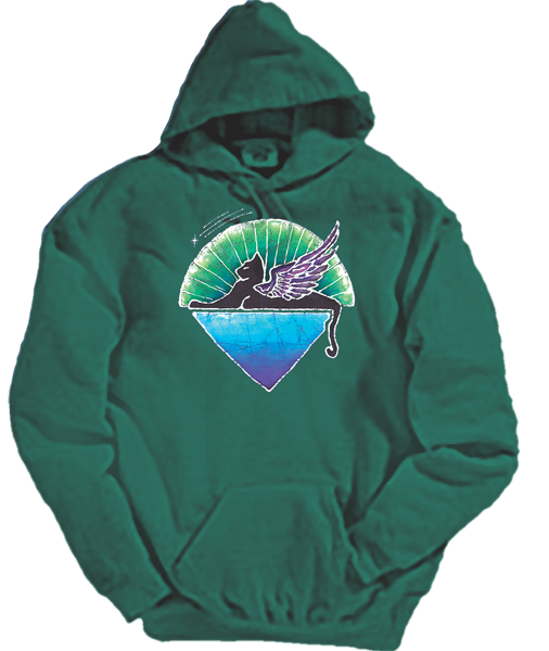 Dye the Sky - Winged Cat Hoodie