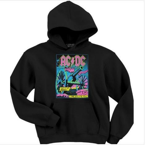 Liquid Blue - ACDC "TNT Blacklight" Black Hoodie