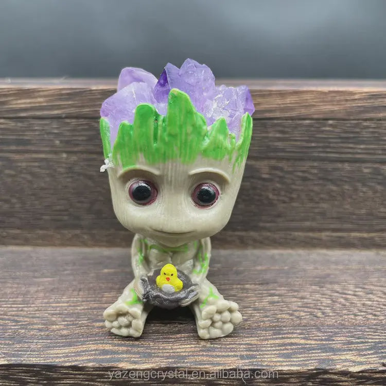 Groot Stone Figure
