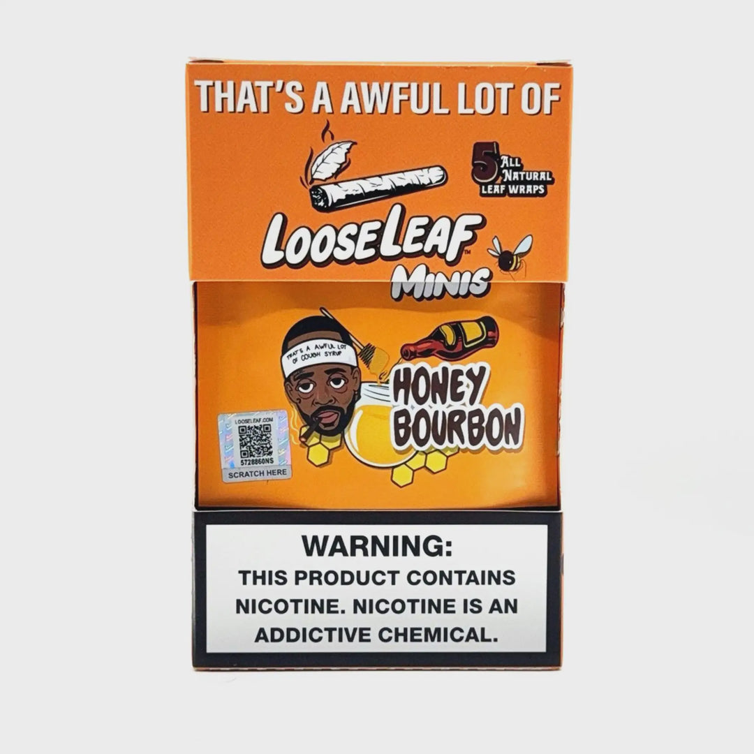 Loose Leaf Mini Honey Bourbon Cigar Wraps 5pk