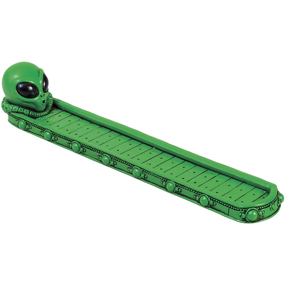 Green Alien Polystone Incense Burner