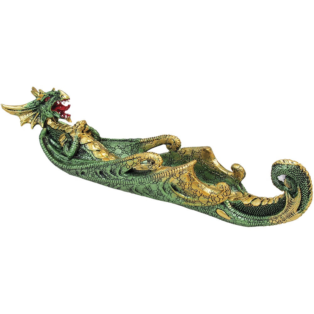 Green Dragon Polystone Incense Burner