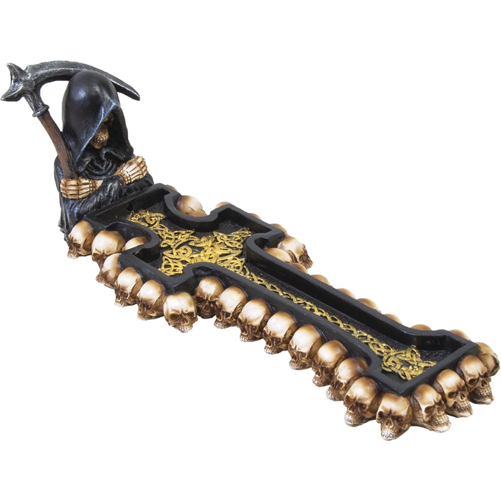 Grim Reaper Polystone Incense Burner