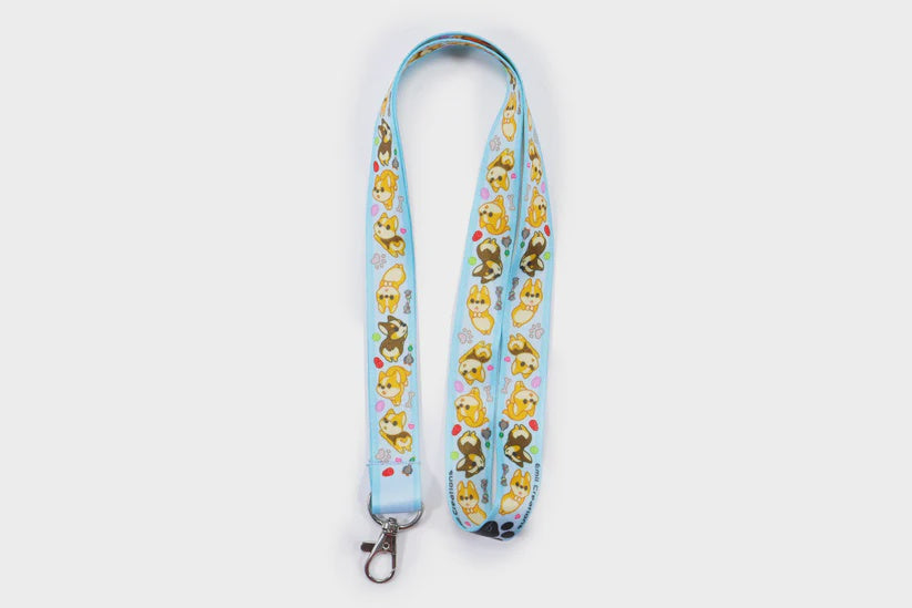 Corgi Lanyard - Cute Dog Pet Lover Badge and Key Holder