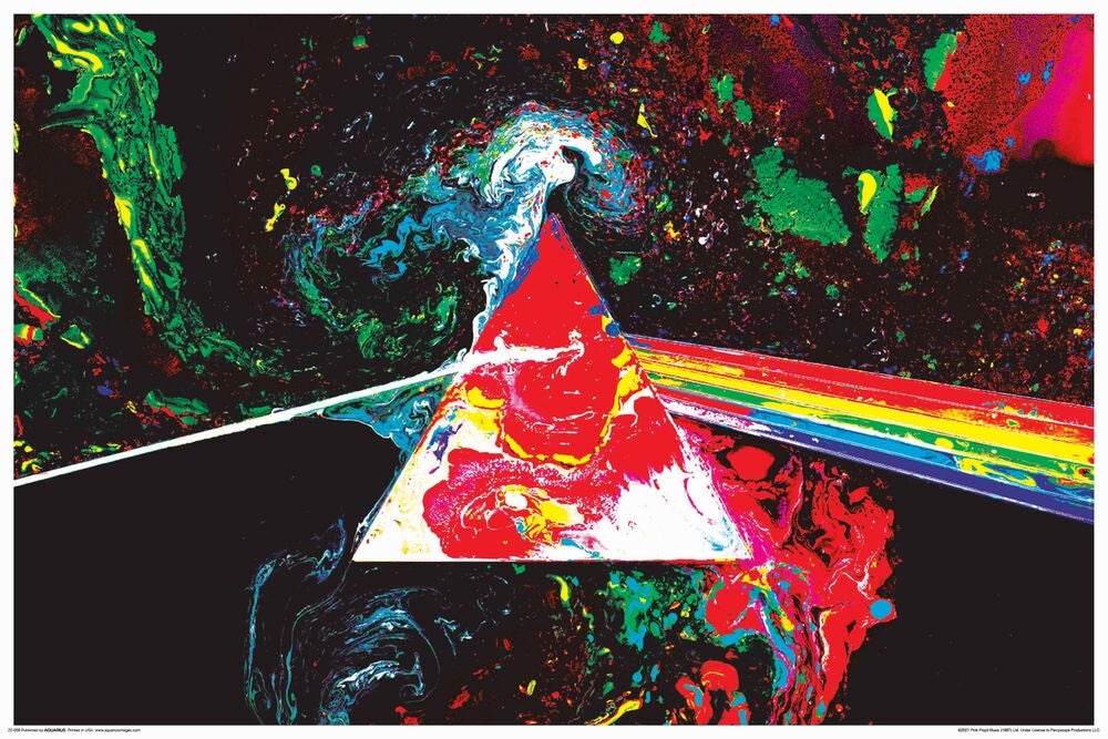 Pink Floyd - Prism Art - Non Flock Blacklight Poster