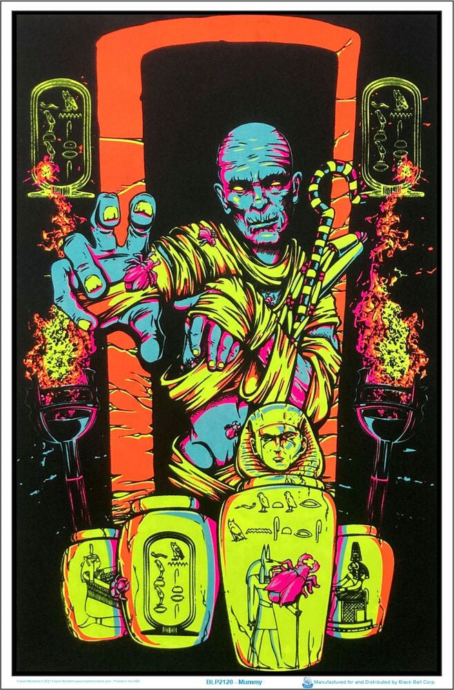 Mummy Monster Blacklight Poster- BL1 B7