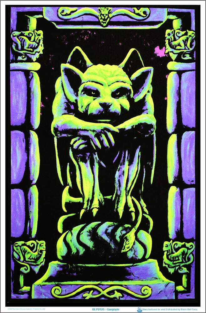 Gargoyle Blacklight Poster