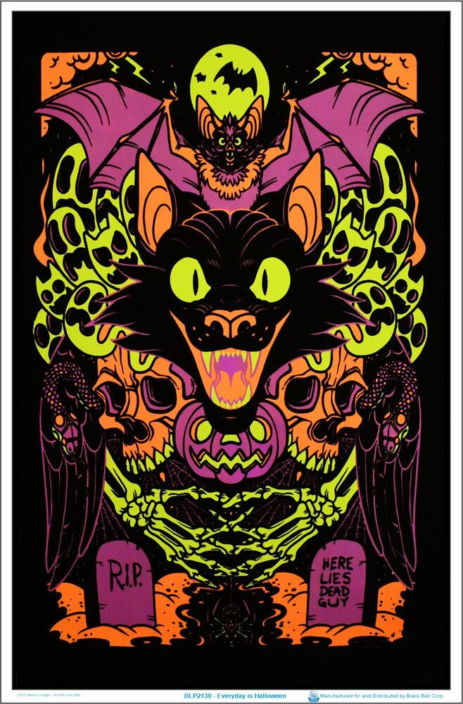 Black Cat Blacklight Poster- BL1 B11