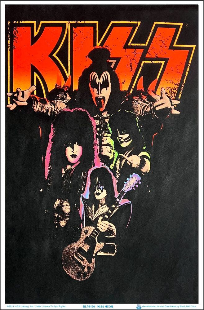 KISS Neon Blacklight Poster- BL1 B10
