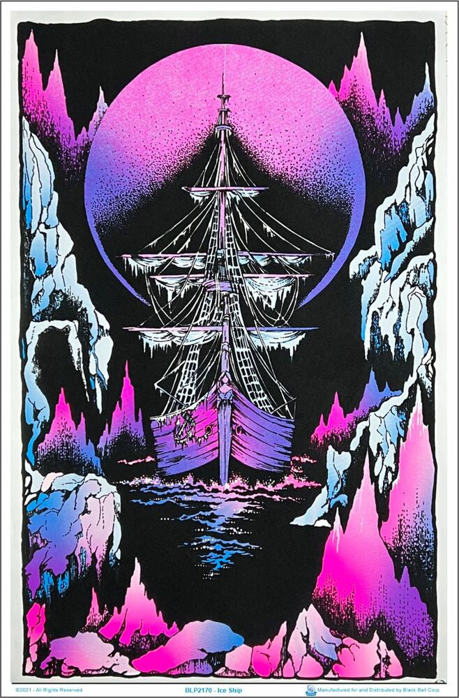 Ice Ship Blacklight Poster BL1A20