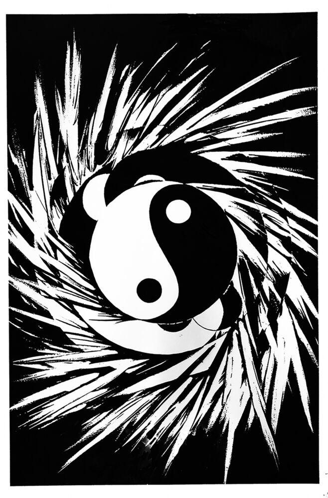 Yin Yang Spiral Blacklight Poster- BL1 B17