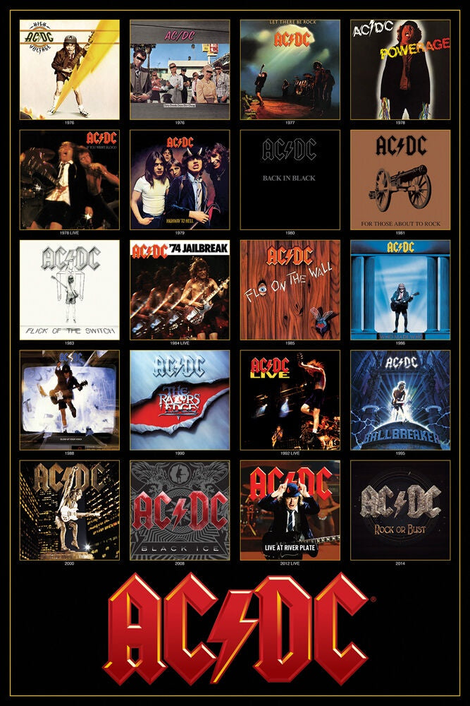 ACDC Discography Poster