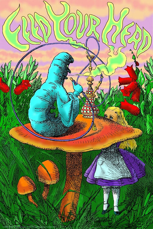 Alice Caterpillar Hookah Poster