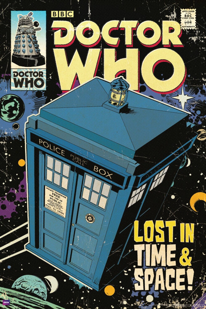 Dr. Who Tardis Comic Poster
