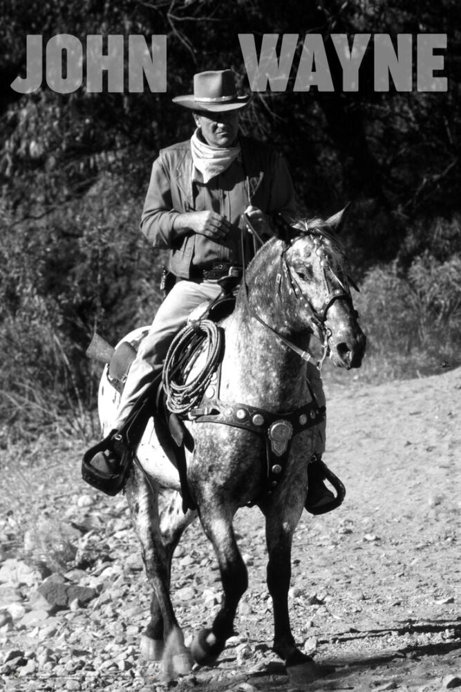John Wayne Riding Poster