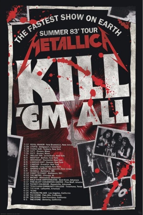 Metallica Kill em All 83 Tour Poster