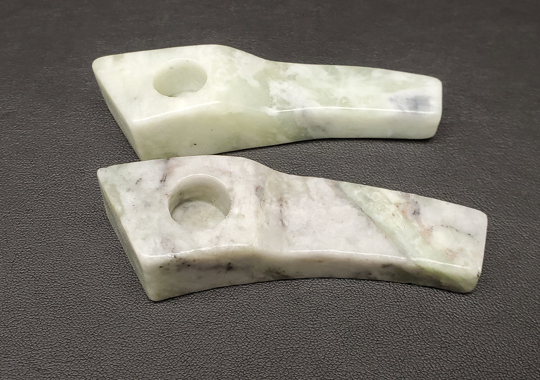 Jade Curved Stone Hand Pipe