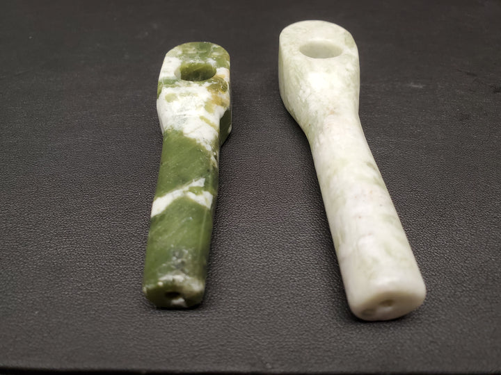 Jade Rounded End Stone Hand Pipe