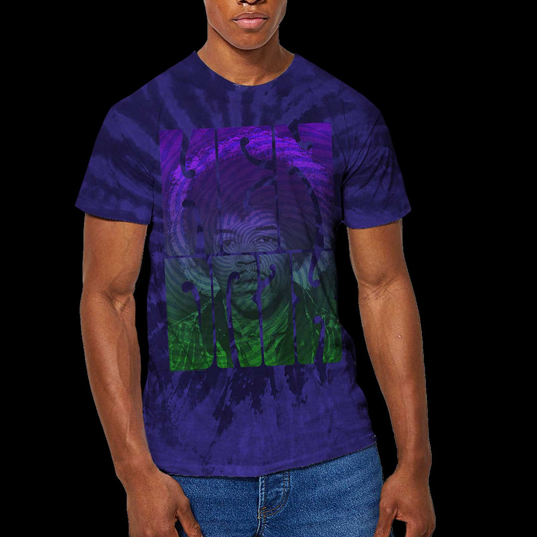 JIMI HENDRIX UNISEX T-SHIRT: SWIRLY TEXT (WASH COLLECTION)