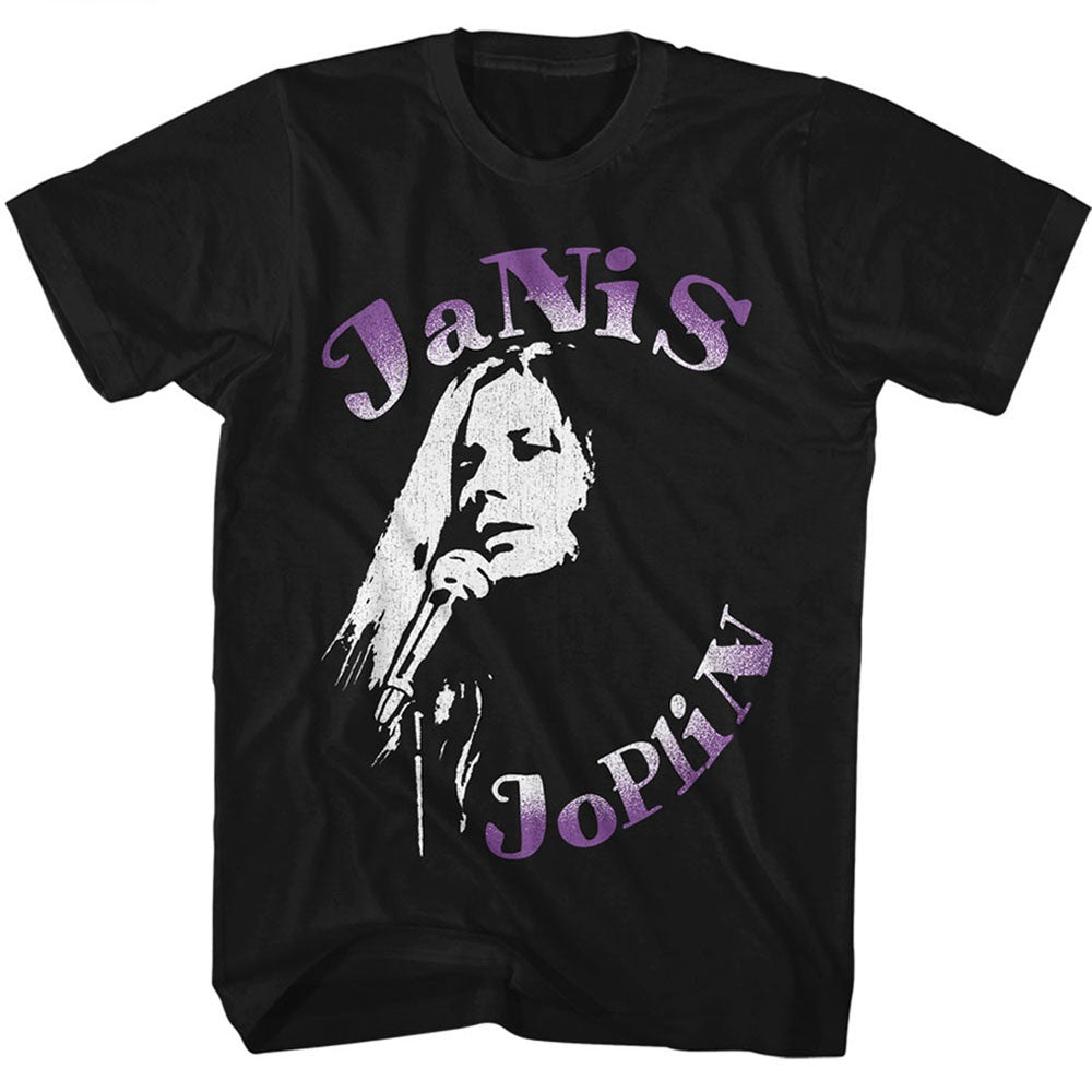 Janis Joplin T-Shirt- On the Mic- American Classic