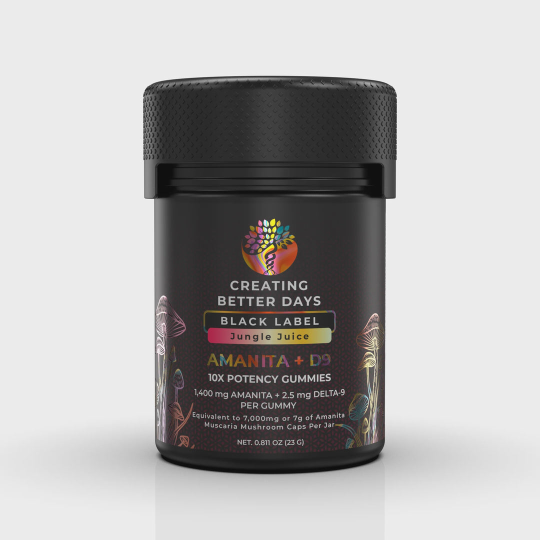 Creating Better Days Black Label Amanita + D9 Gummies