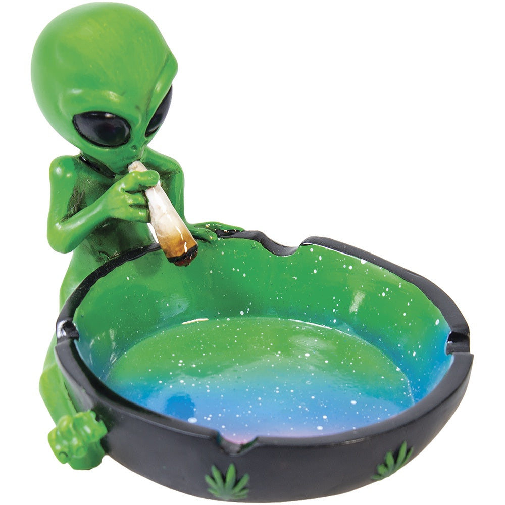 Green Alien Polystone Ashtray LT180
