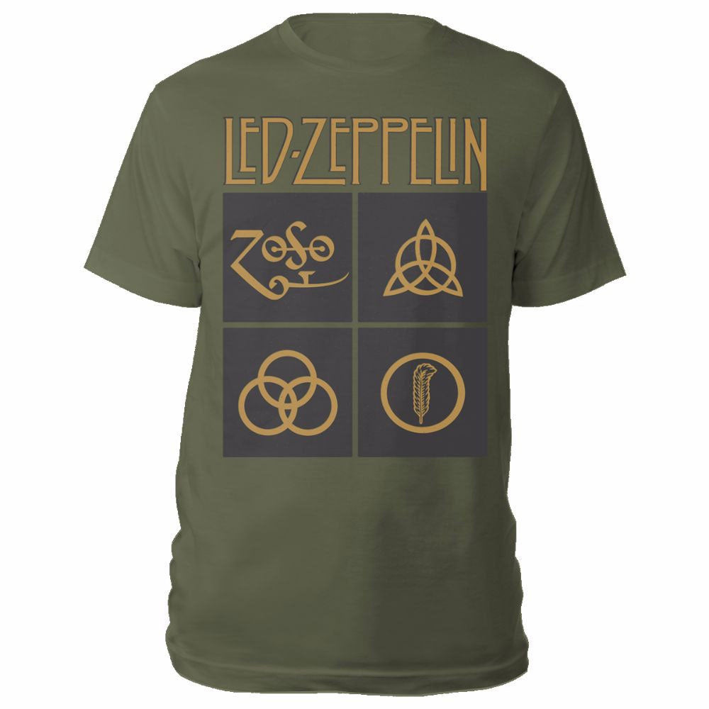 Rock Of - Led Zeppelin "Symbols" Green T-Shirt