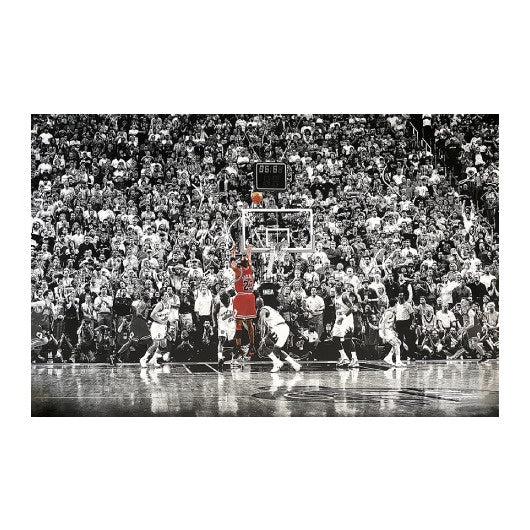 Michael Jordan Last Shot B&W Poster