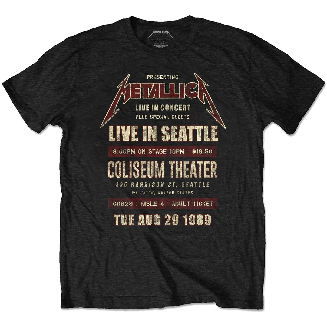 METALLICA UNISEX T-SHIRT: SEATTLE '89 (RO)