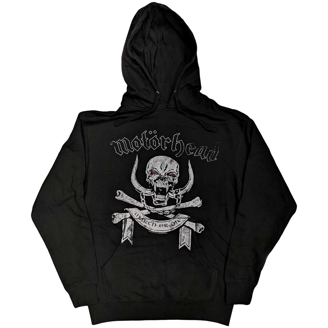 MOTORHEAD UNISEX PULLOVER HOODIE: MARCH OR DIE