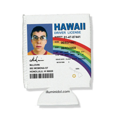 McLovin Fake ID - Illuminidol Koozie