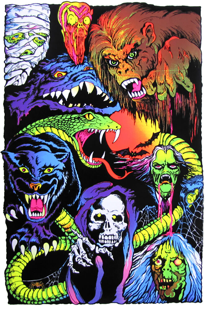 Monsters Black Light Poster BL1A11