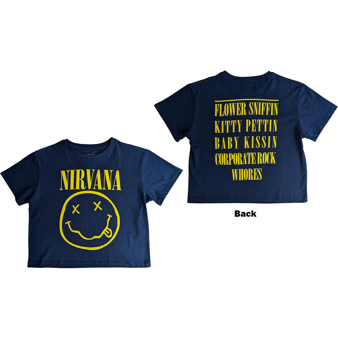 Nirvana Ladies Crop Top T-Shirt