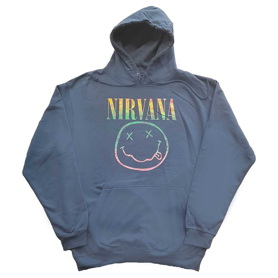 NIRVANA UNISEX PULLOVER HOODIE: SORBET RAY SMILEY(RO)