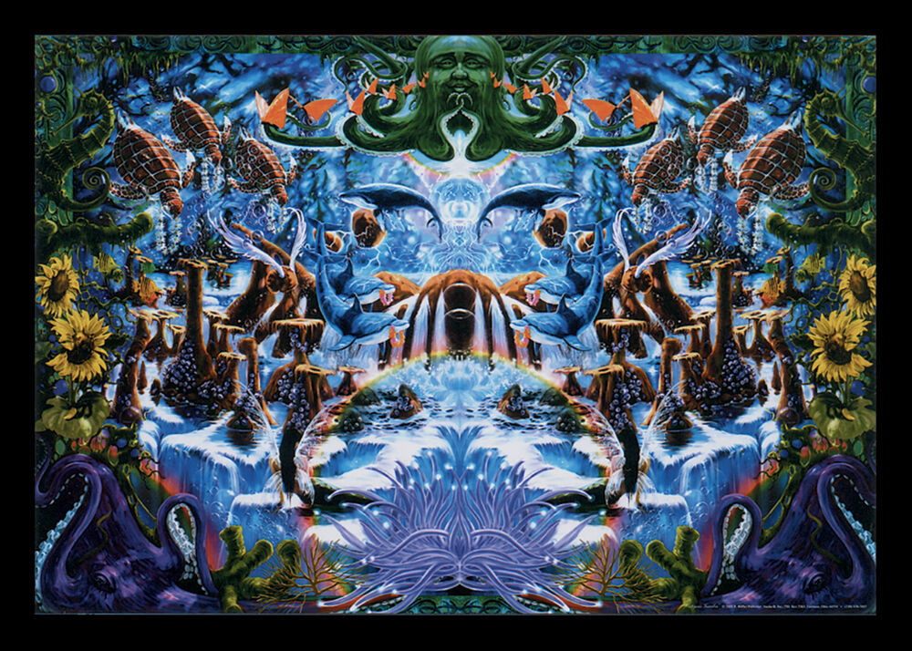 Octopus Garden Black Light Poster