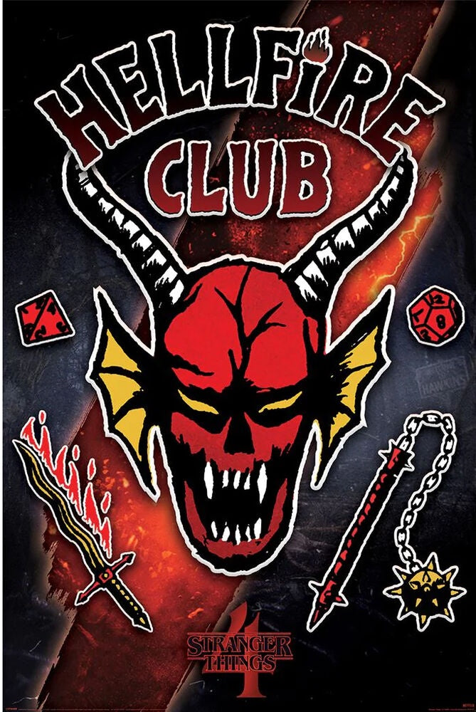 Stranger Things Hellfire Club Posters
