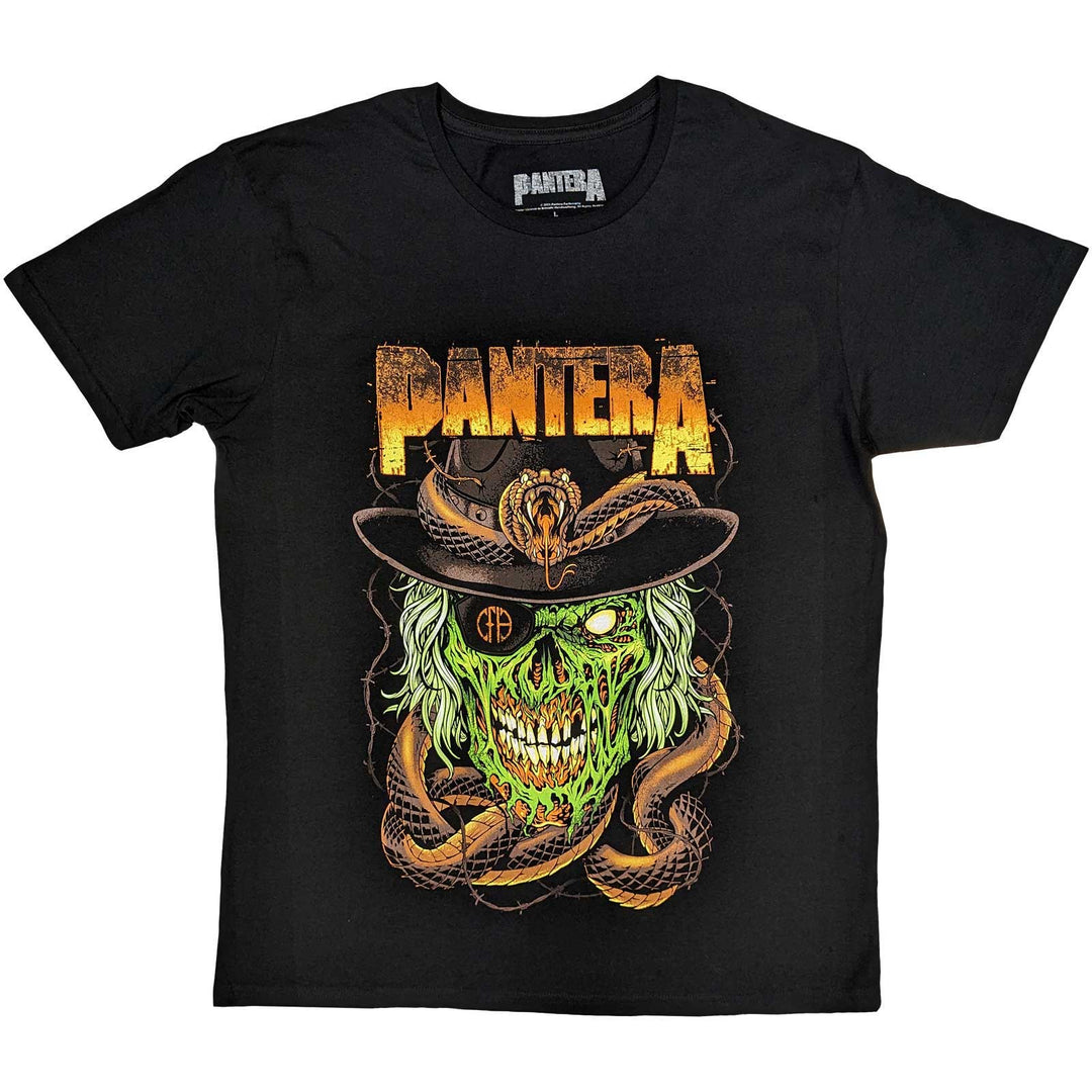 Pantera Unisex T-Shirt - Snake & Skull (Black)