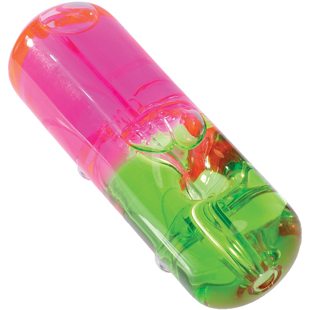 Fujima - 4.2in Grass Pink Glycerin Pill Hand Pipe