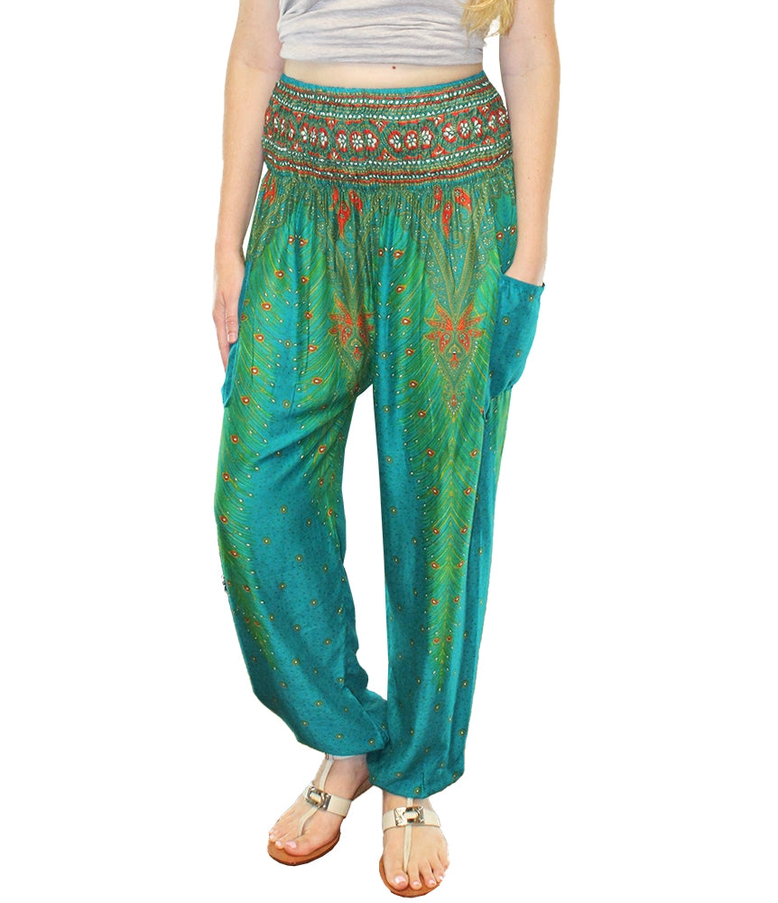 World Buyers - Peacock Feather Jeannie Pants