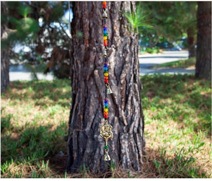 India Arts - Ganesha Chime w/7 Chakra Beads