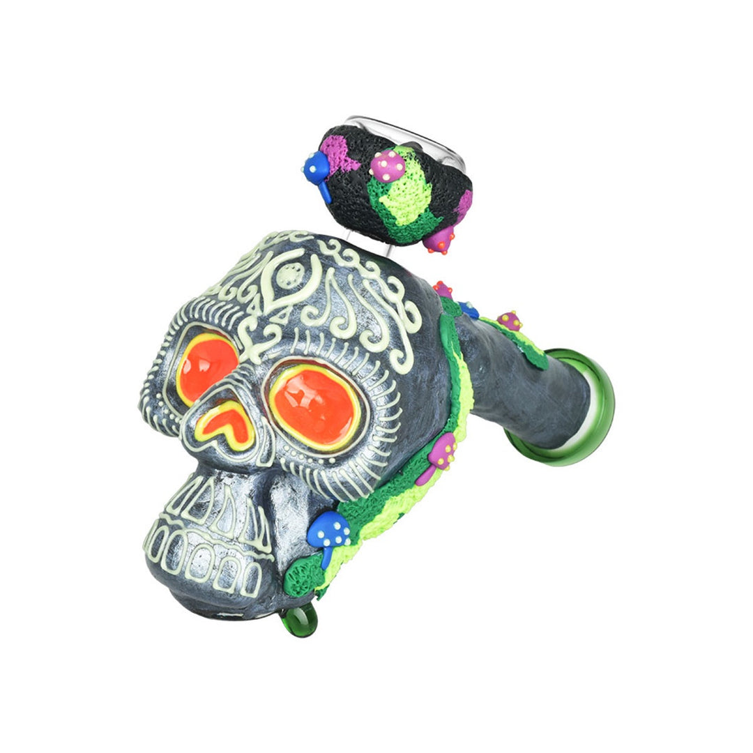 8" Pulsar Voodoo Skull Bubbler Pipe