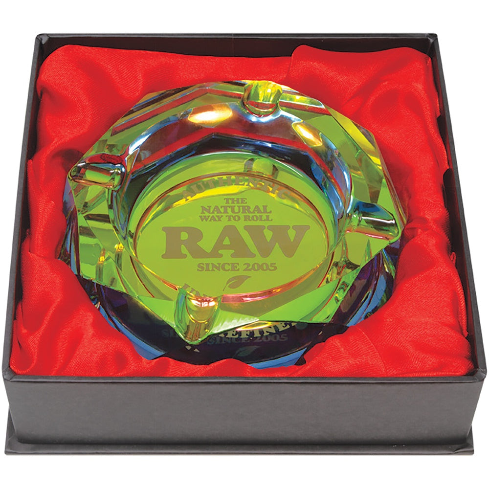 RAW 6" Rainbow Glass Ash Tray