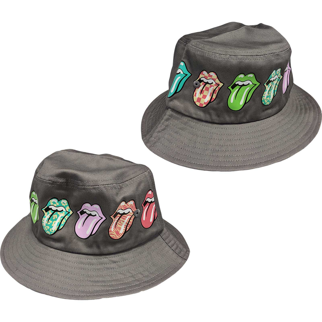 Rock Off - Rolling Stones "Multi-Tongue Pattern" Unisex Bucket Hat