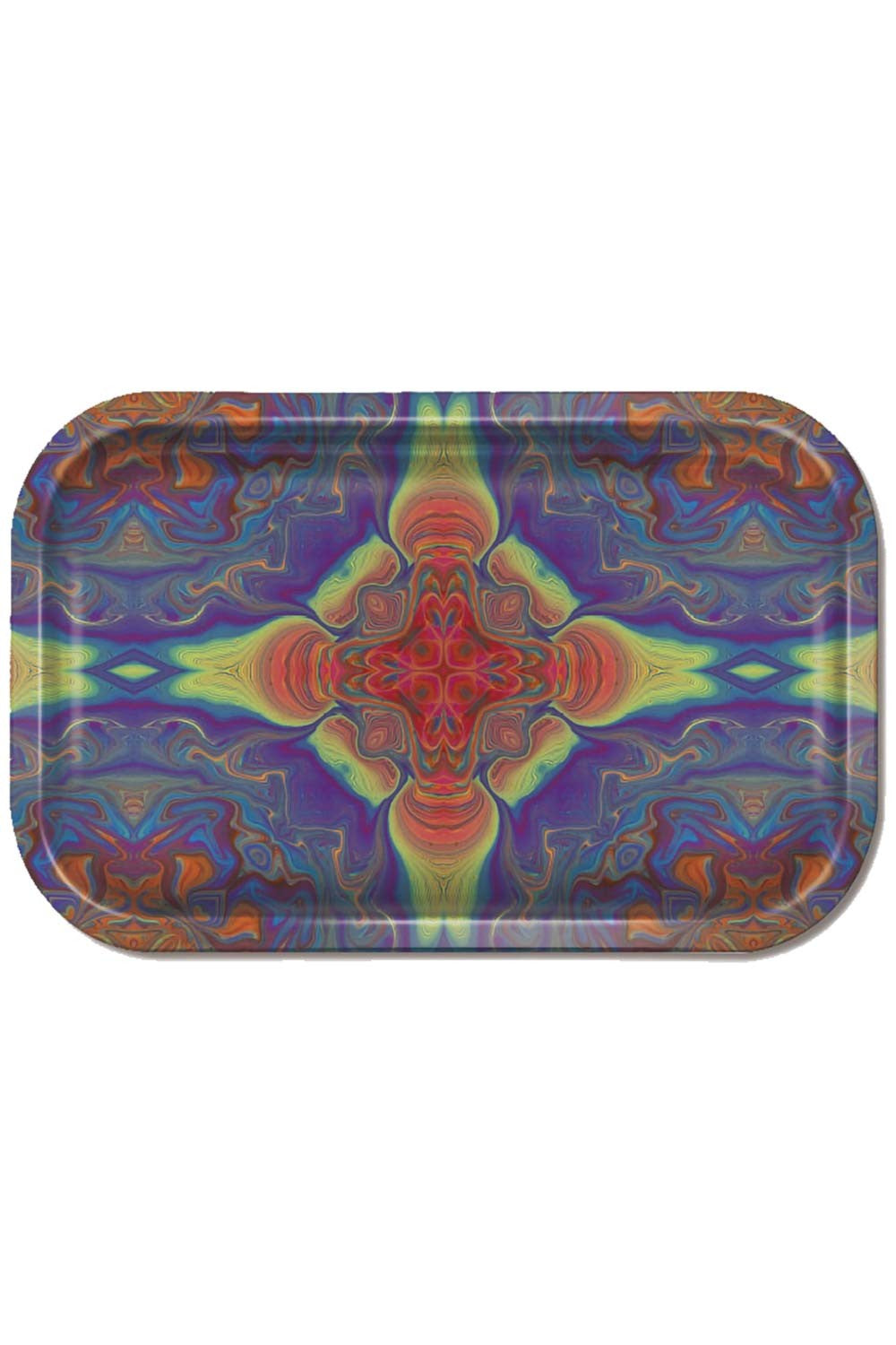 Blue & Red Mandala Large Rolling Tray