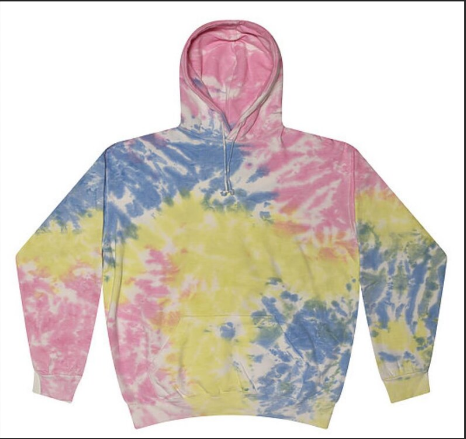Tie Dye Pullover Hoodie - Sherbet