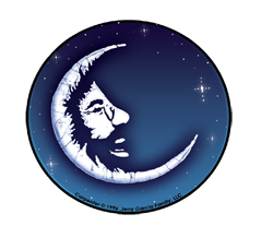 Dye the Sticker - Jerry Garcia Moon Sticker