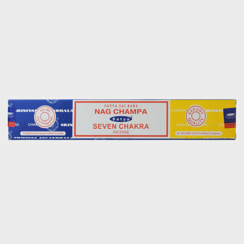Satya Nag Champa + Seven Chakra Incense Sticks