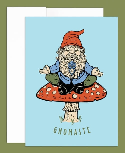 Soul Flower - Gnomaste Greeting Card